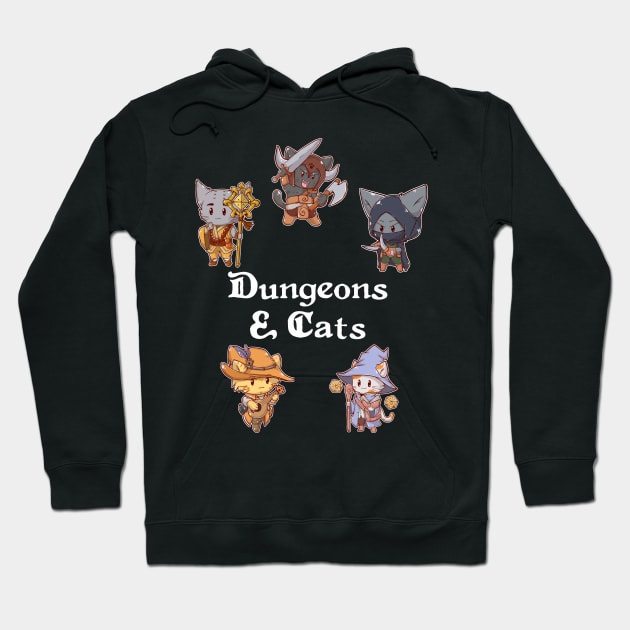 Dungeons& Cats 5 Player Party Hoodie by MimicGaming